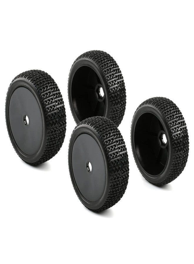 Rchobbytop 4pcs 17mm Tires and Hard Dish Wheels with Drive Hex Adapters for 1/8 Buggy RC Racing Car Kyosho Tamiya Redcat HPI Traxxas AE Losi TLR HSP 94762 94081 - Image 1